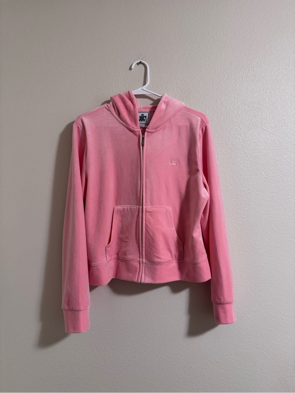 Juicy Couture Soft Pink Velour Hoodie Jacket